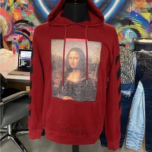Off white mona lisa hoodie red www.salaberlanga.com